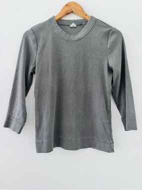 Arket Gray Ribbed Tee